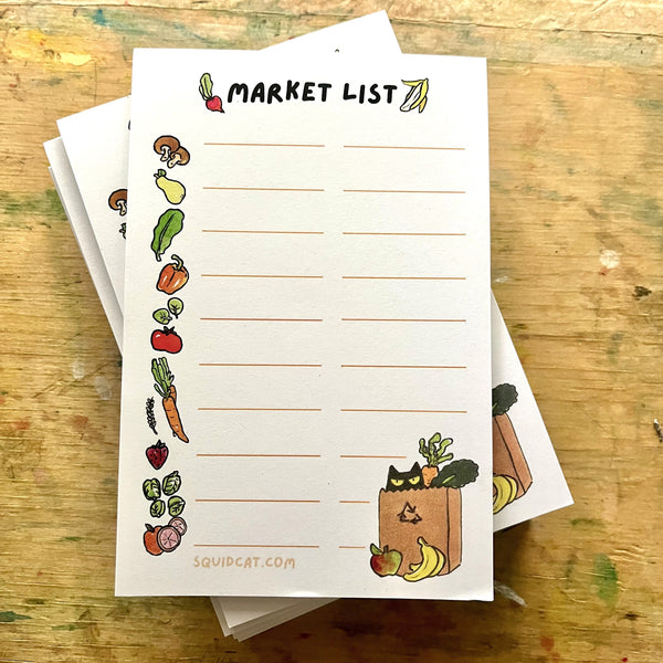 Market List Tear Away Notepad