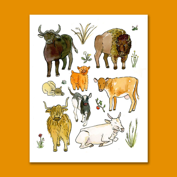 Year of the Cow 8X10 Art Print
