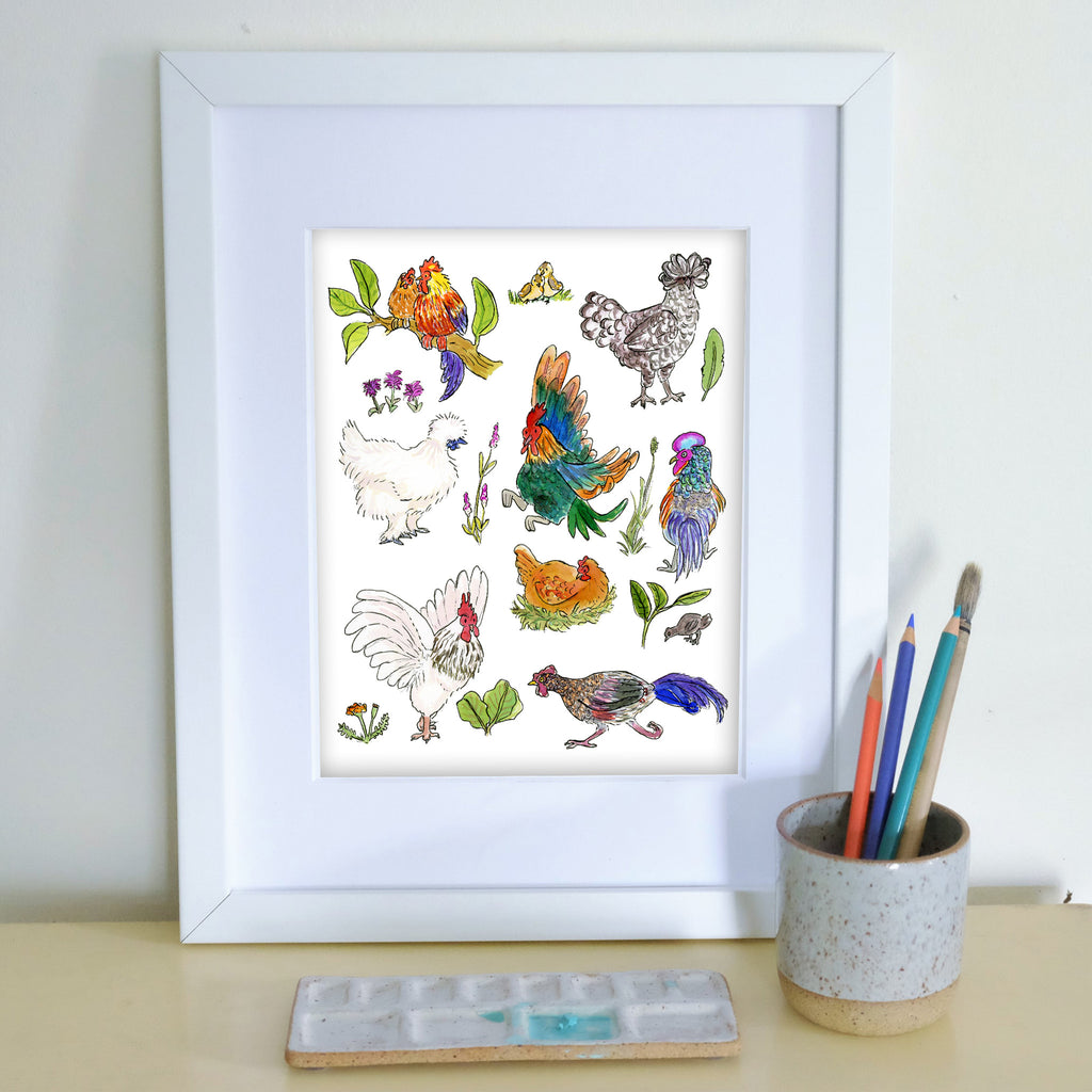 Year of the Chicken 8X10 Art Print