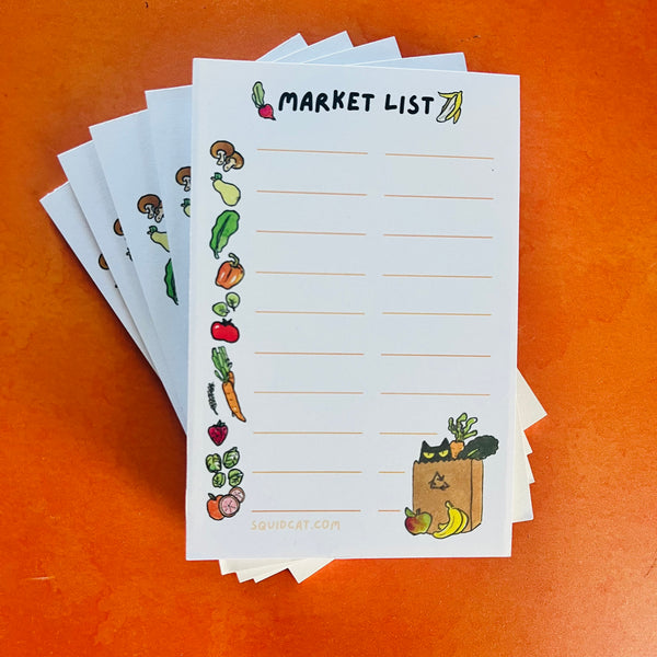 Market List Tear Away Notepad