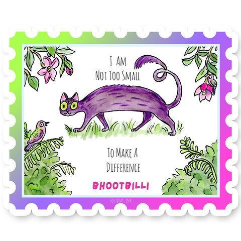 Bhootbilli Cryptid Stamp Sticker