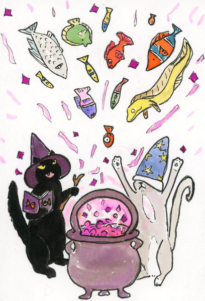 Cat's Cauldron Original Painting